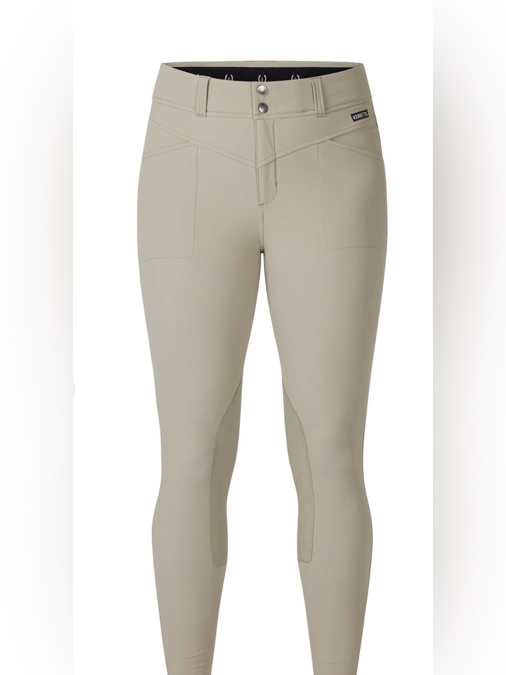 Kerrits crossover knee patch Stone Skinny Full-Seat Riding Breeches